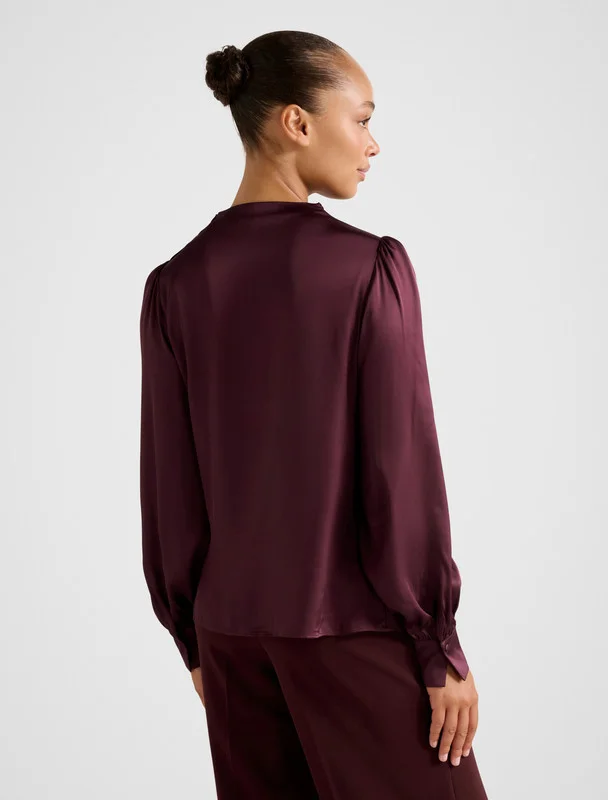 فورايفر نيو Nancy Drape Neck Button Blouse